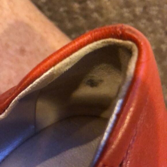 Salvatore Ferragamo Orange-Red Silver Emblem - Size 10.5 - Picture 8 of 9